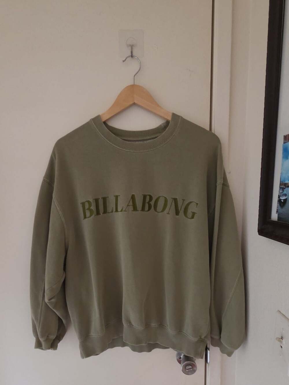 Billabong Baseline Kendall Crewneck Sweatshirt Size M Green